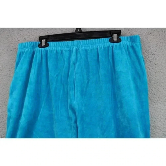 Drapers & Damons Petites Turquoise Blue Pull On Pants-Size PXL-Velour - Picture 8 of 8